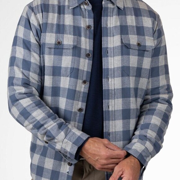 Tailor Vintage Soft Flannel Shirt Jacket Lined with Plush Sherpa Men's Size XXL - Picture 2 of 10